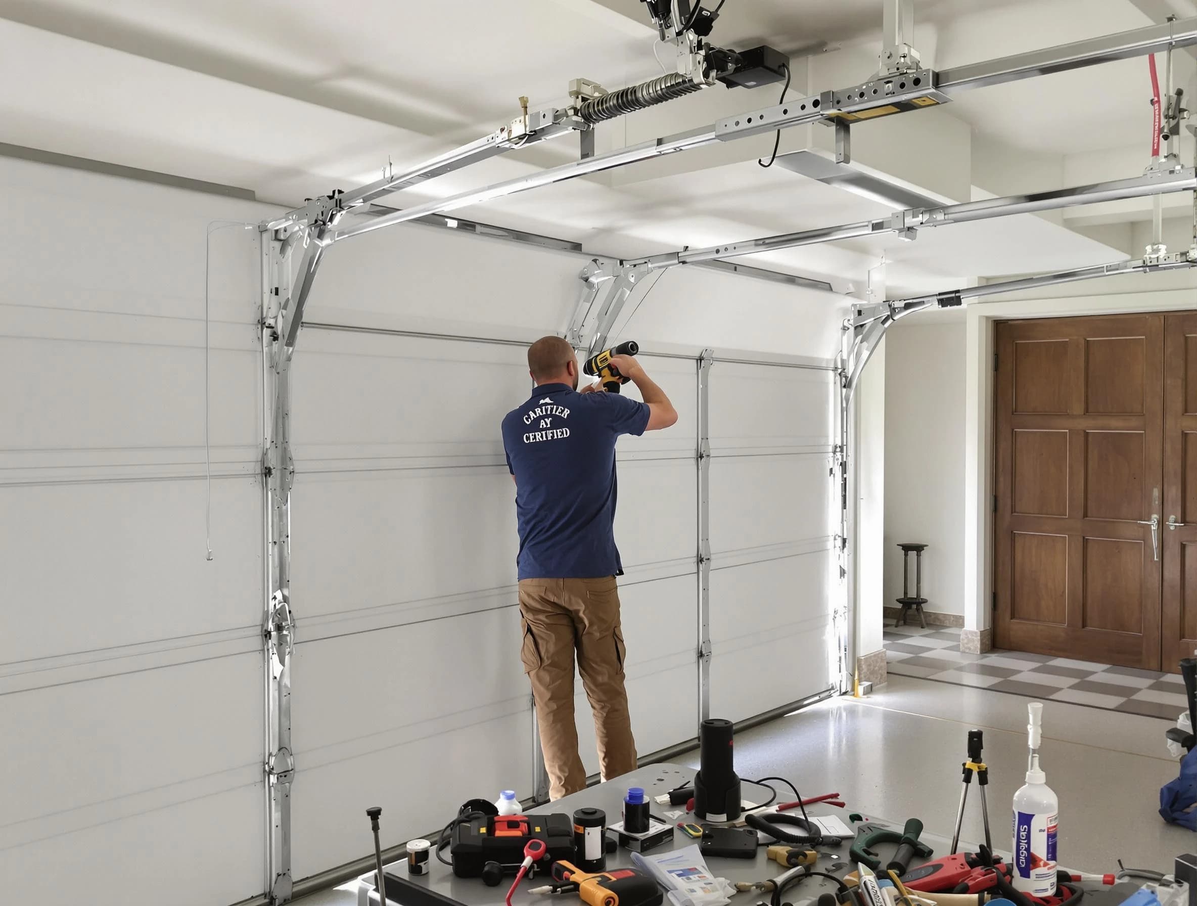 Durham Garage Door Repair certified technician performing precision garage door repair in Durham