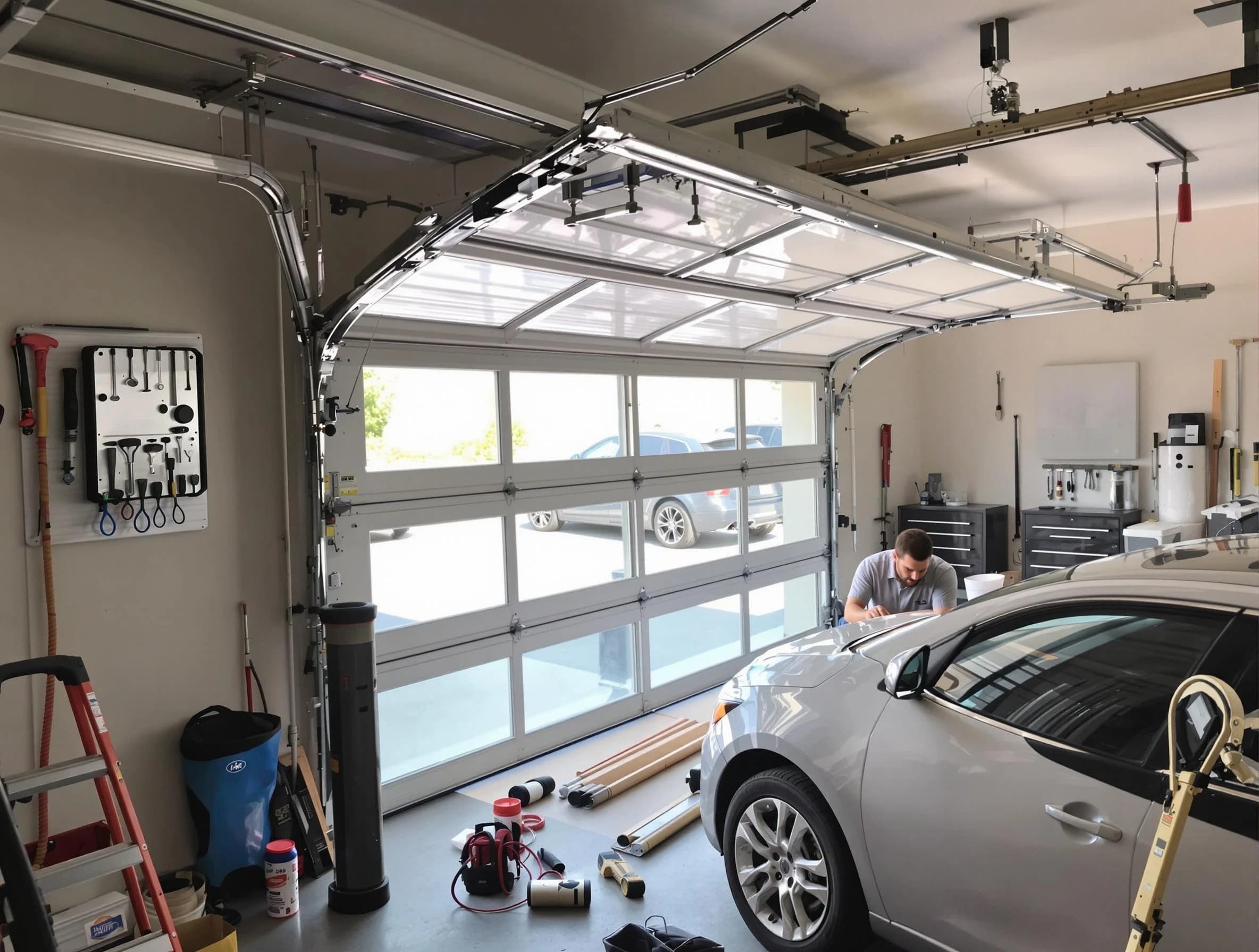 Garage door noise reduction service by Durham Garage Door Repair in Durham
