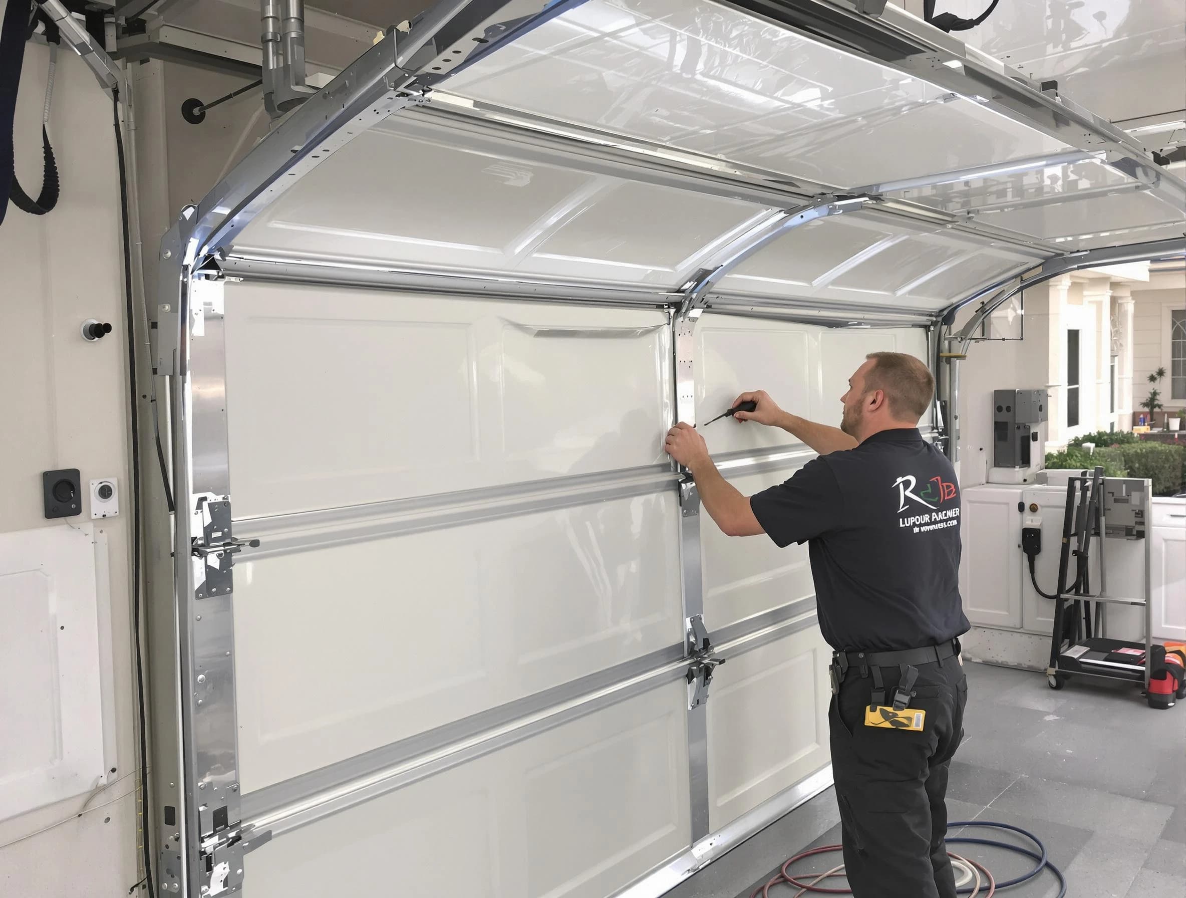 Durham Garage Door Repair professional performing panel repair in Durham