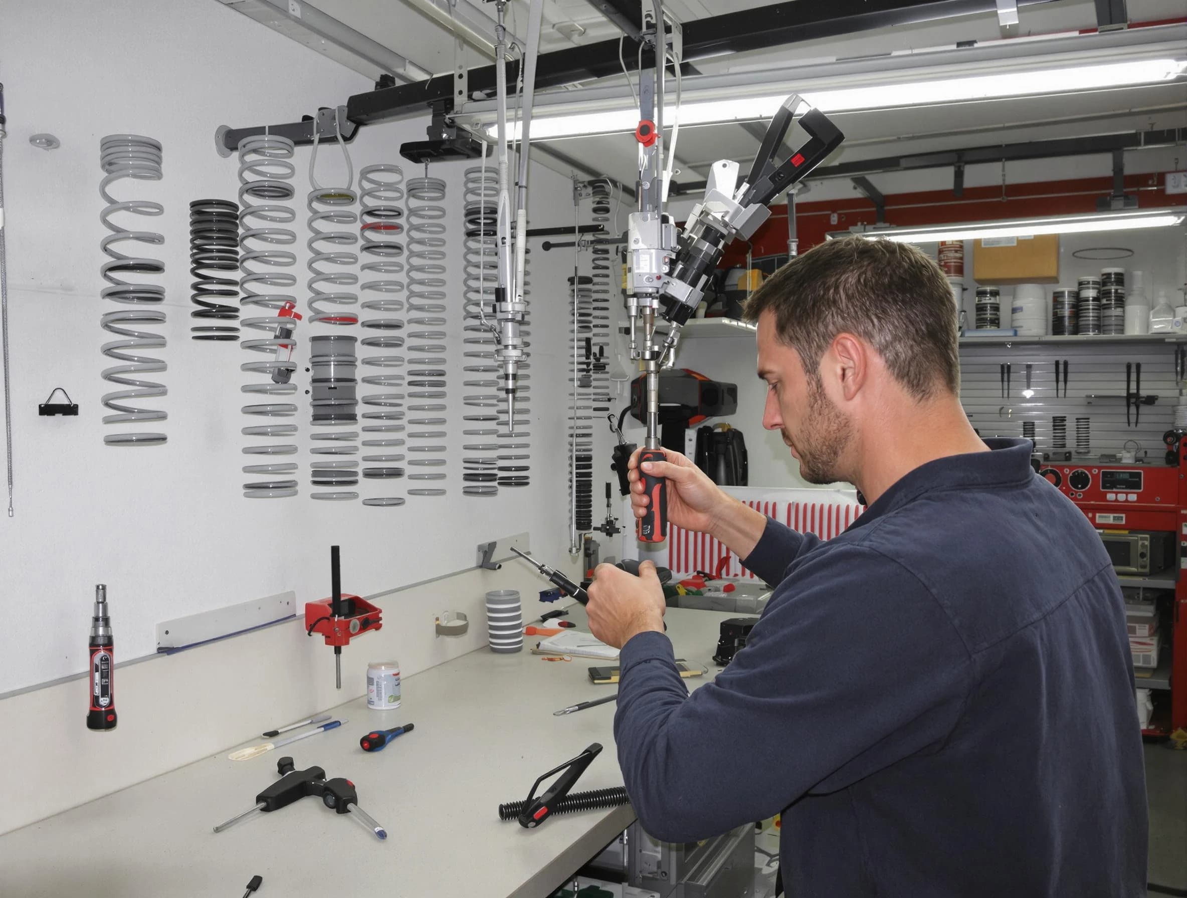 Durham Garage Door Repair safety certified technician performing precision spring replacement in Durham