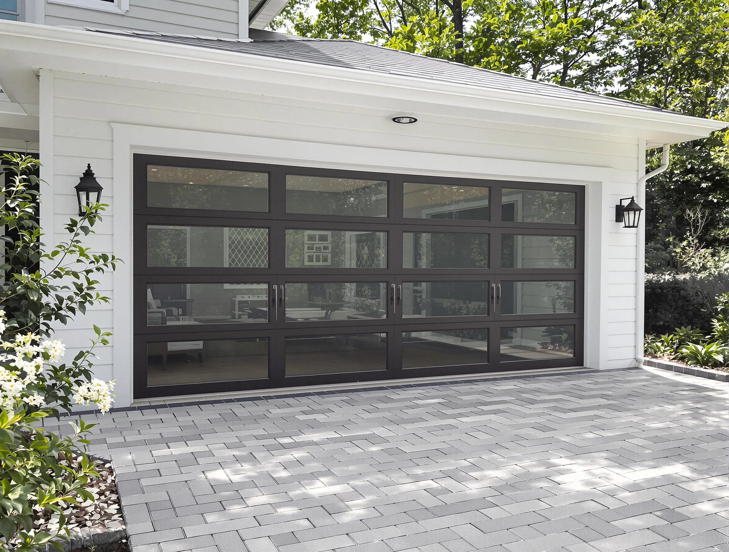 Durham Garage Door Repair design specialist presenting custom garage door options to Durham homeowner
