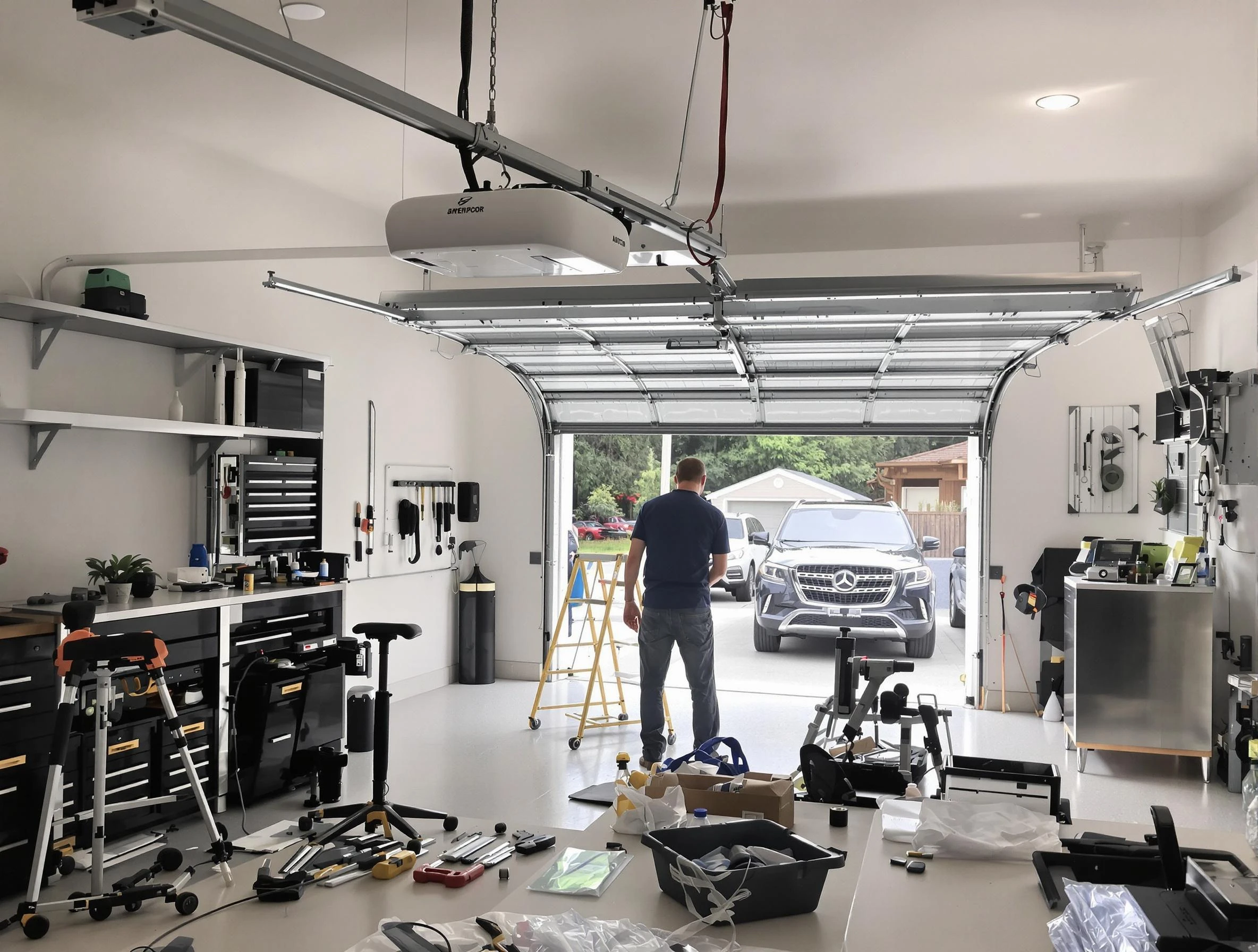 Garage door opener installation by Durham Garage Door Repair in Durham