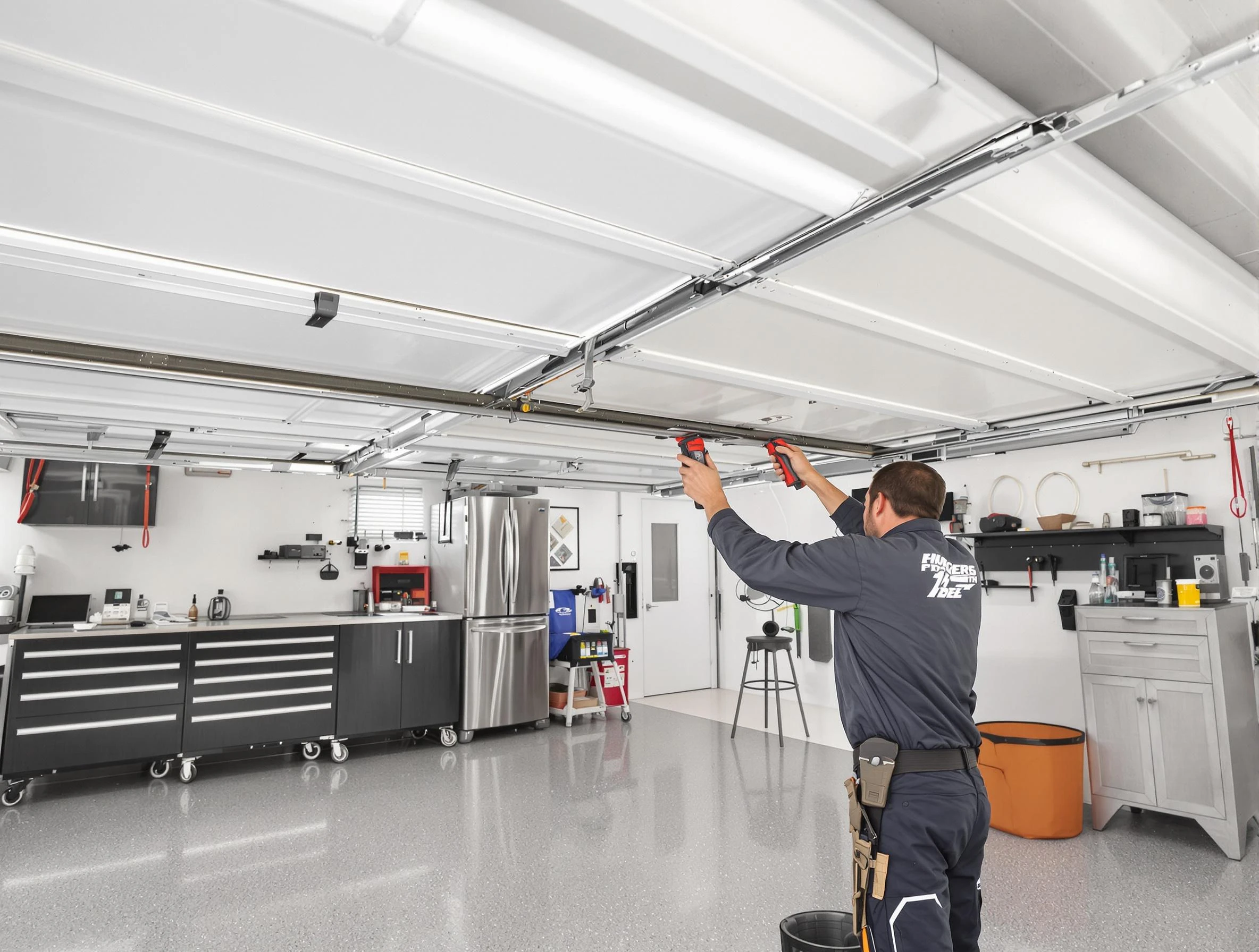 Overhead garage door repair service by Durham Garage Door Repair in Durham